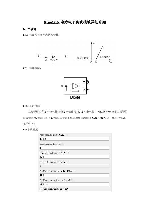 Simulink电力电子仿真模块详细介绍