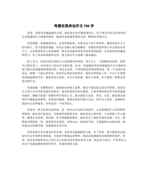 母爱在我身边作文700字