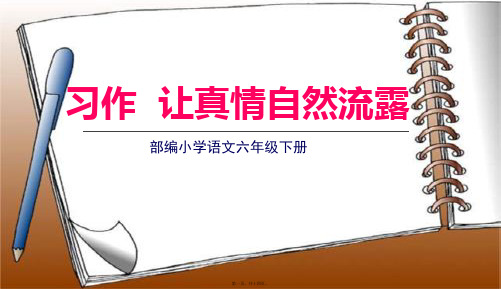 部编人教版六年级下册语文 第三单元习作 教学课件