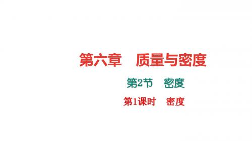 人教版八年级物理上册秋学期6.2密度第一课时密度.ppt