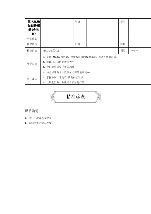 【三套试卷】2021年滁州市小学二年级数学下册第七单元练习试题(带答案)