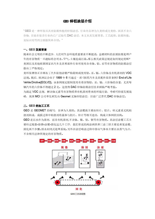 GEO锌铝涂层介绍