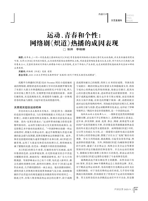 运动、青春和个性：网络剧《炽道》热播的成因表现