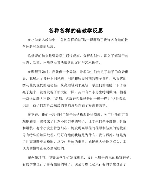 各种各样的鞋教学反思