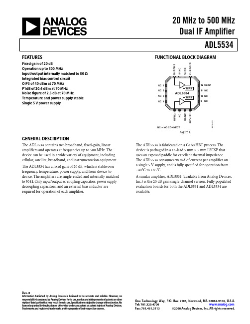 ANALOG DEVICES ADL5534 说明书