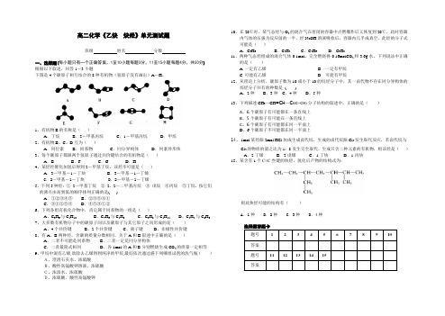 试题高二化学《乙炔炔烃》单元测试题