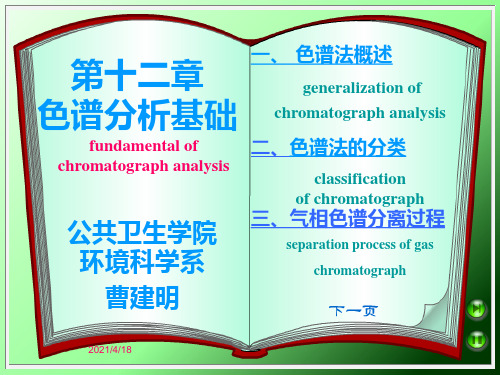 仪器分析 色谱法ppt课件