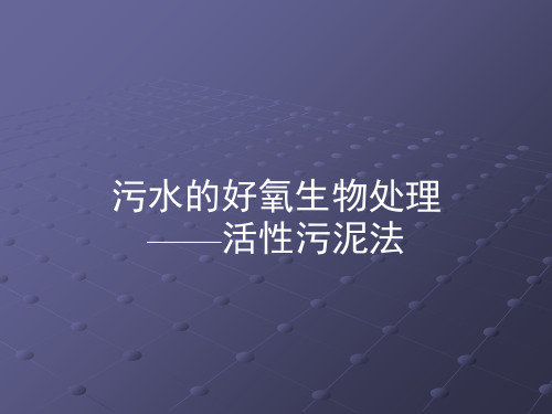 活性污泥性质测定实验