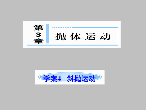 鲁科版物理必修二3.4 斜抛运动