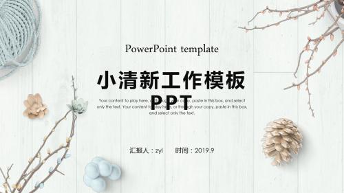 蓝色小清新工作总结计划PPT模板