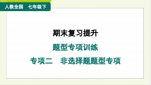 2024年人教版七年级下册历史期末复习专项二 非选择题题型专项