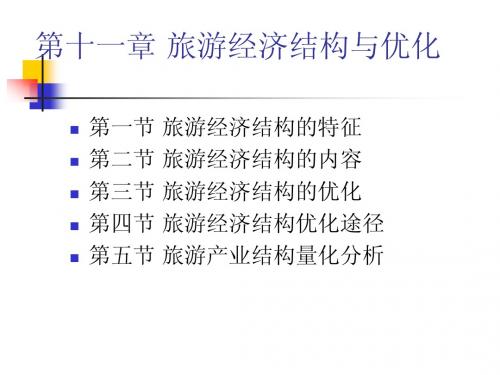 内蒙古大学 旅游经济学 讲义11