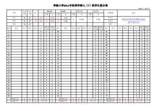 多功能学生成绩登分表(1)