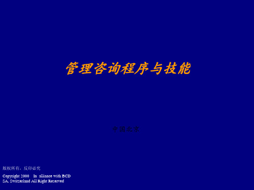 管理咨询程序与技能培训154p课程教程