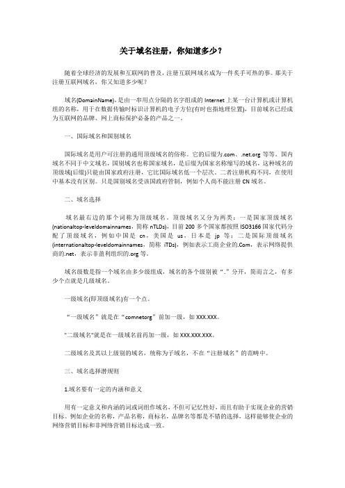 关于域名注册,你知道多少？——环泽知识产权