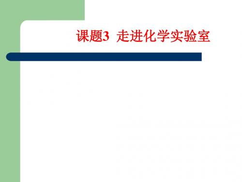 九年级化学走进化学实验室2