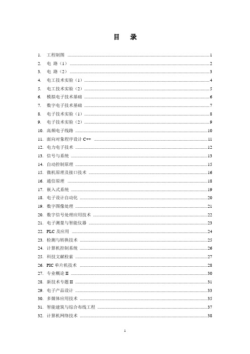 福建工程学院电子信息工程专业课程简介