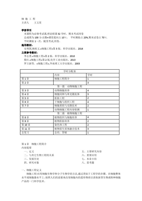 细胞工程简介