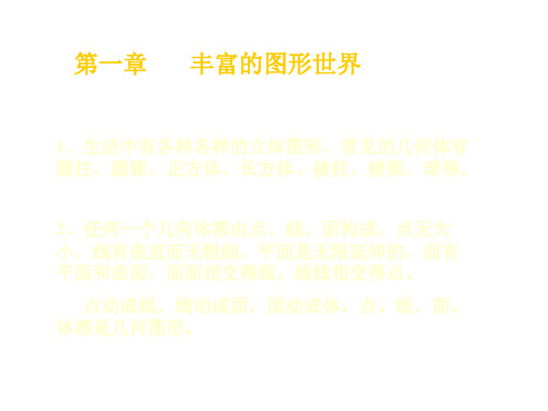 人教版初一数学丰富的图形世界(教学课件201911)