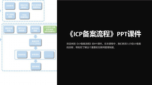 《ICP备案流程》课件