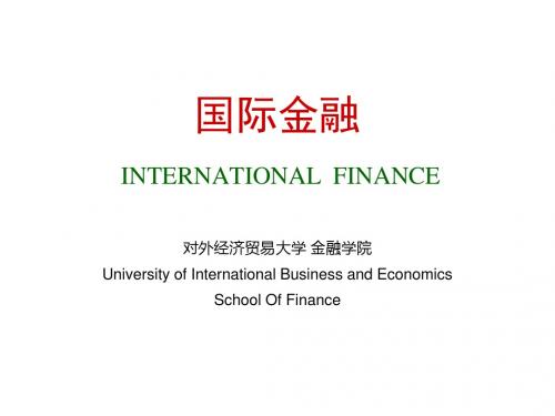 对外经济贸易大学国际金融课件