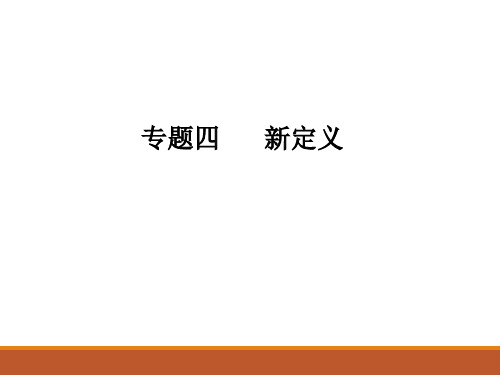 人教版九年级中考数学总复习课件专题四 新定义