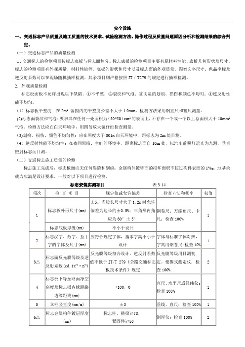 交通工程设施试验检测方案大全