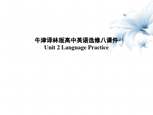 牛津译林版高中英语选修八课件-Unit 2 The universal language Language Practice- (共47张PPT)