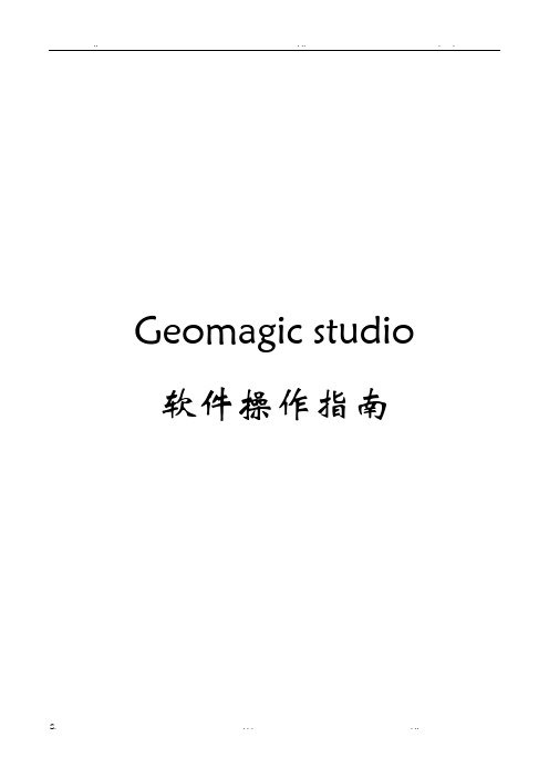 Geomagic studio软件操作指南