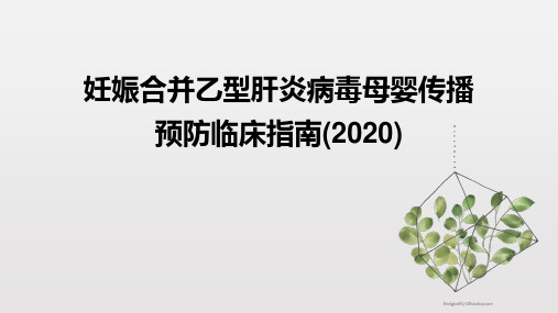 妊娠合并乙肝2020年指南解读