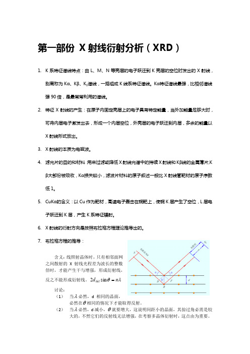 材料现代分析技术整理