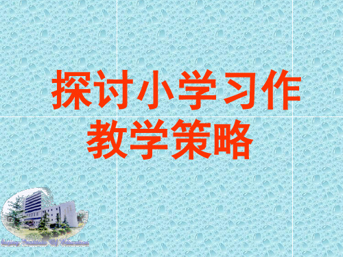 探讨小学习作教学策略  新(课堂PPT)