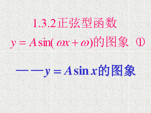 1.3.2函数y=Asin(wx+φ)的图象(1)——振幅变换、周期变换、相位变换