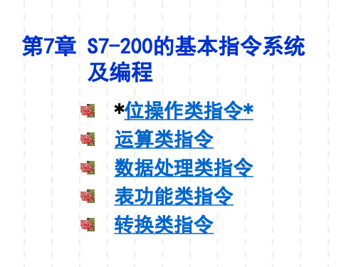 S7-200plc的基本指令及编程