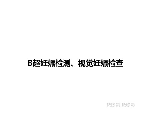 B超妊娠检测、视觉妊娠检查课件