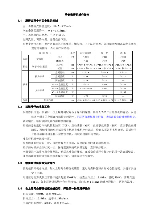 600MW超临界机组滑参数停机操作指南