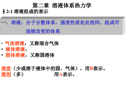 溶液体系热力学.ppt