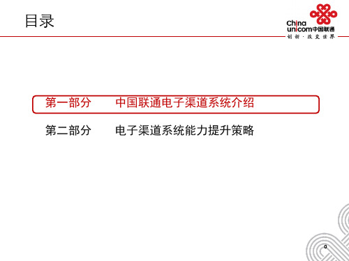 中国联通电子渠道经验交流-16页PPT资料