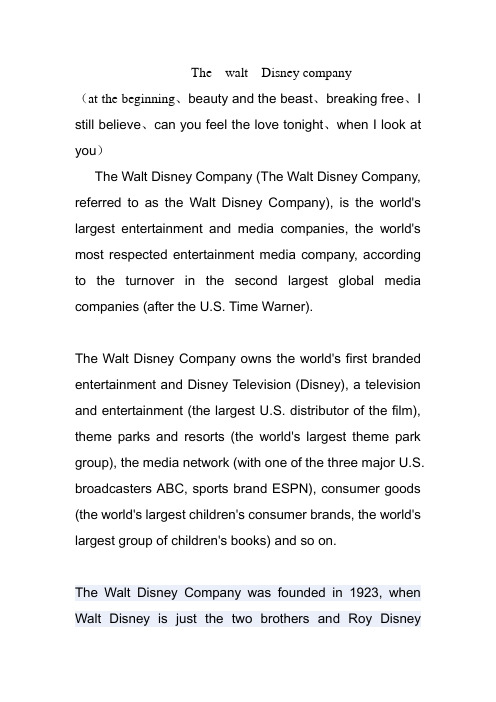 The  walt  Disney company