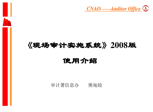 现场审计实施系统AO2008版使用介绍-熊宛皎