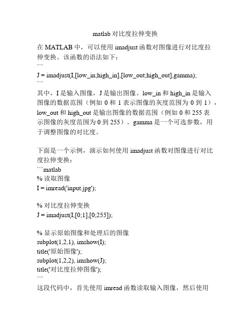 matlab对比度拉伸变换