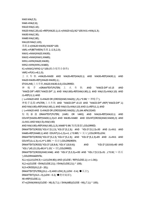 老鼠仓改进版指标公式