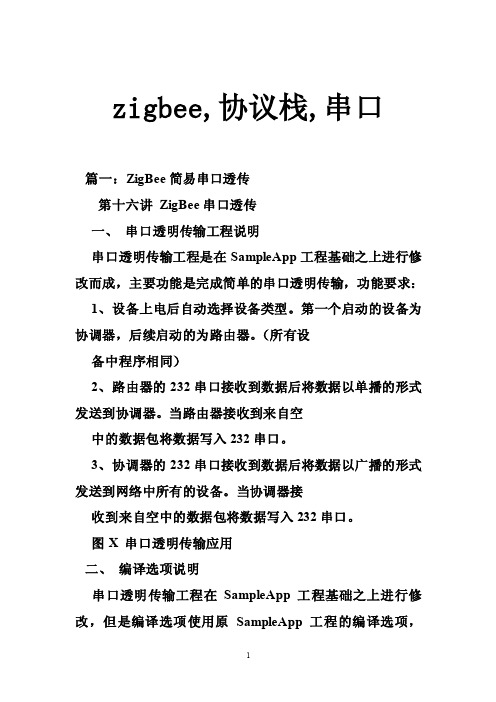 zigbee,协议栈,串口