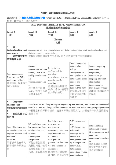 ISPE：数据完整性风险评估指南