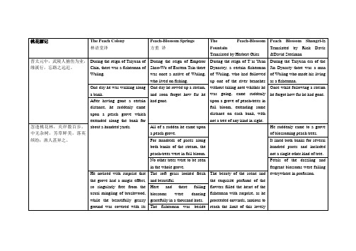 桃花源记8译本对照