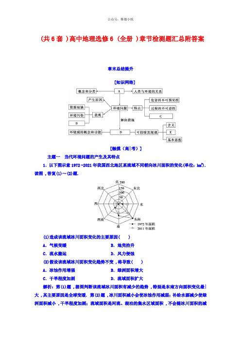 最新(共6套)高中地理选修6(全册)章节检测题汇总附答案