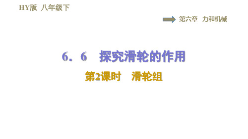 2020-2021学年沪粤版八年级下册物理习题课件  6.6.2滑轮组