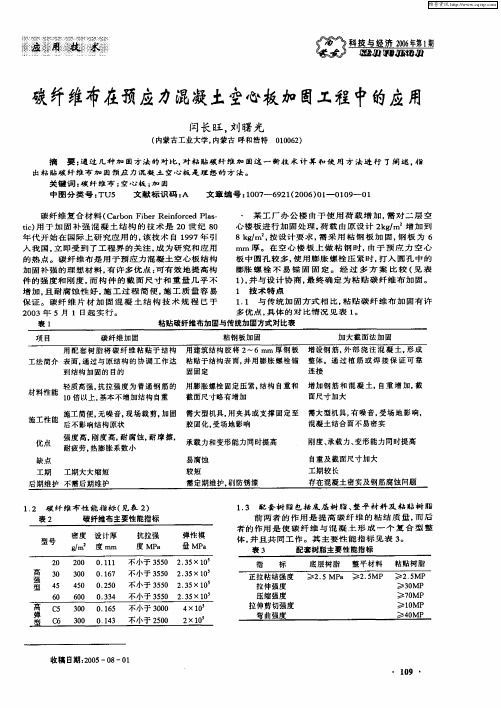 碳纤维布在预应力混凝土空心板加固工程中的应用