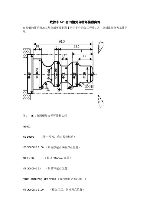 数控车G71有凹槽复合循环编程实例