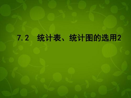 【最新苏科版精选】苏科初中数学八下《7.2 统计表、统计图的选用》PPT课件 (6).ppt